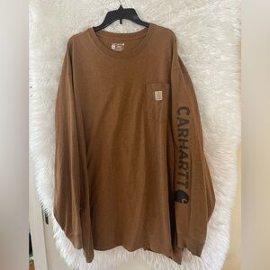 Carhartt Loose Fit Long Sleeve Pocket Logo Graphic Men’s Heavyweight T-Shirt-4XL